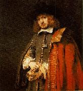 REMBRANDT Harmenszoon van Rijn Jan Six (1618-1700), painted in 1654, aged 36. oil painting reproduction